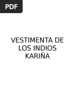 Vestimenta De Los Indios Karina