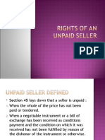 Rights of An Unpaid Selle