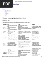 Machine Learning Algorithm Cheat Sheet - Laura Diane Hamilton