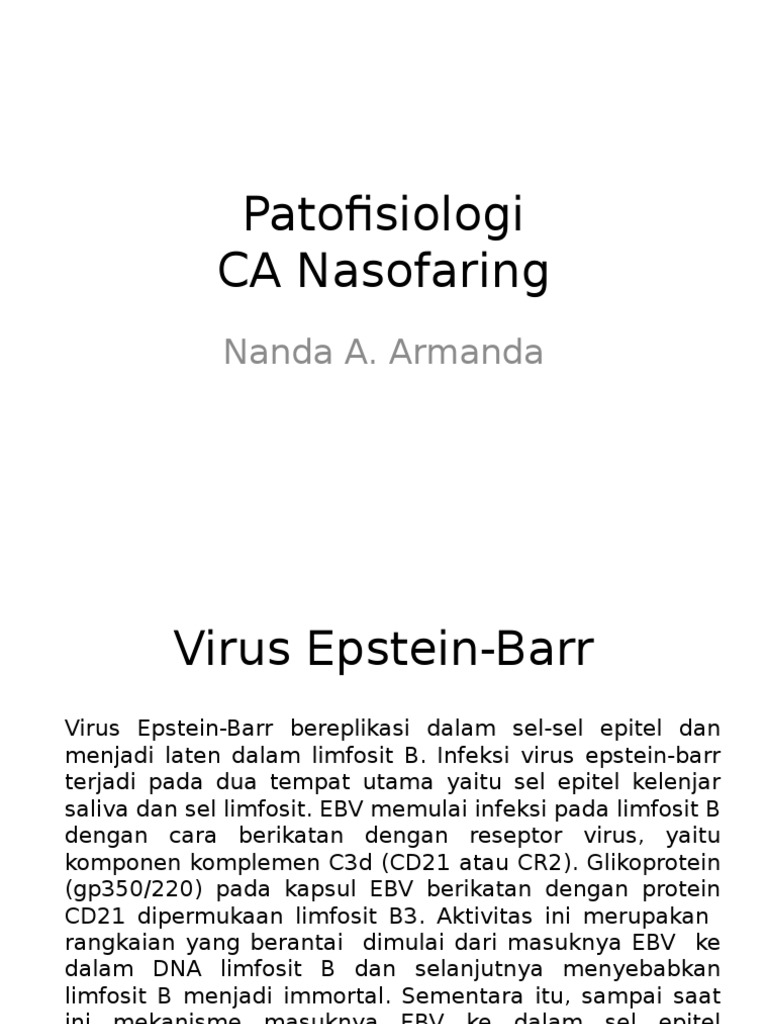 Patofisiologi Kanker Nasofaring dan EBV | PDF