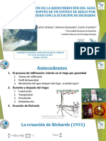 MODELACIÓN DE LA REDISTRIBUCIÓN DEL AGUA DURANTE Y DESPUÉS DE UN EVENTO DE RIEGO POR GRAVEDAD CON LA ECUACIÓN DE RICHARDS