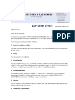 Job Offer Letter Sample 7