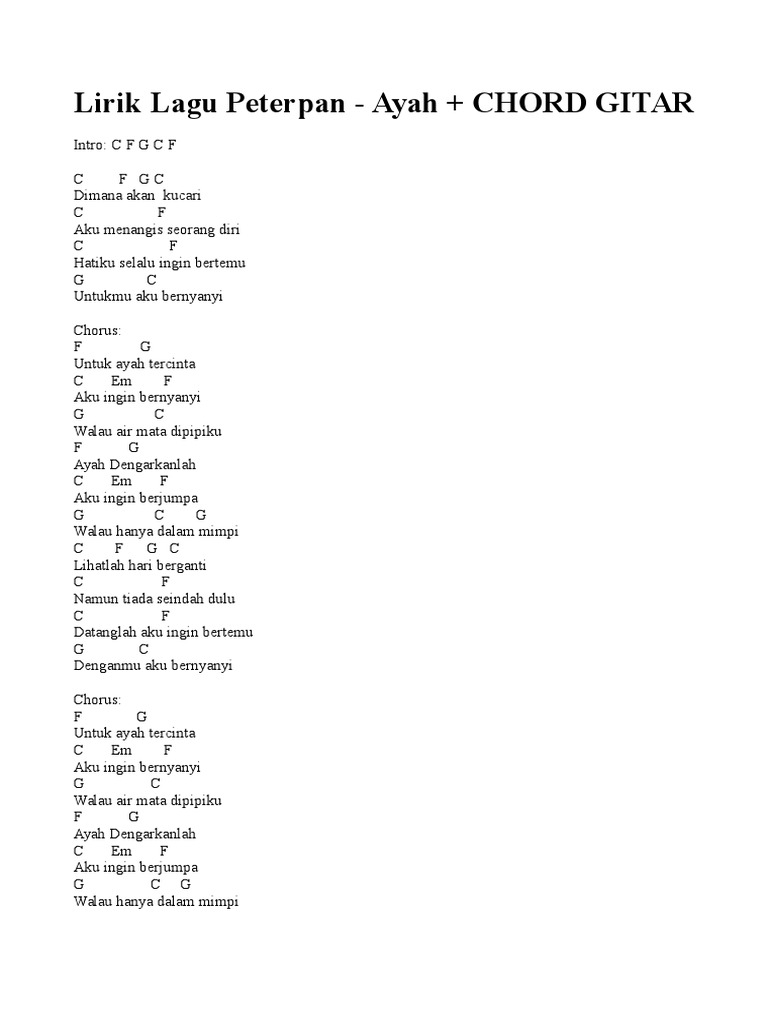Lirik Lagu Peterpan Pdf