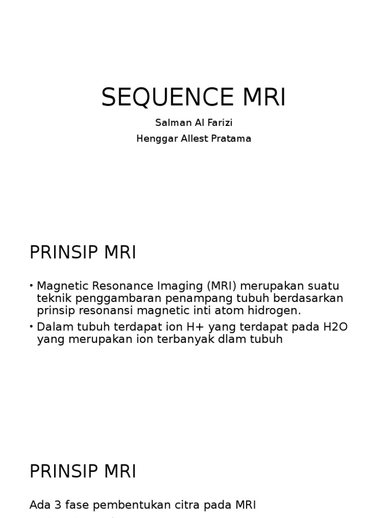 Sequence Mri | PDF