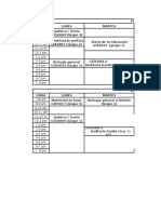 Horarios Licenciatura en Biología y Química 2016 2