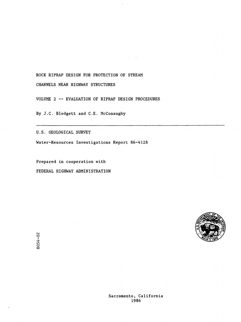 Rock Riprap Design For Protection of Stream Channels PDF | PDF ...