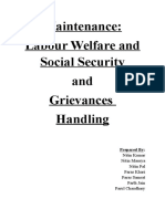 Maintenance: Labour Welfare and Social Security and Grievances Handling