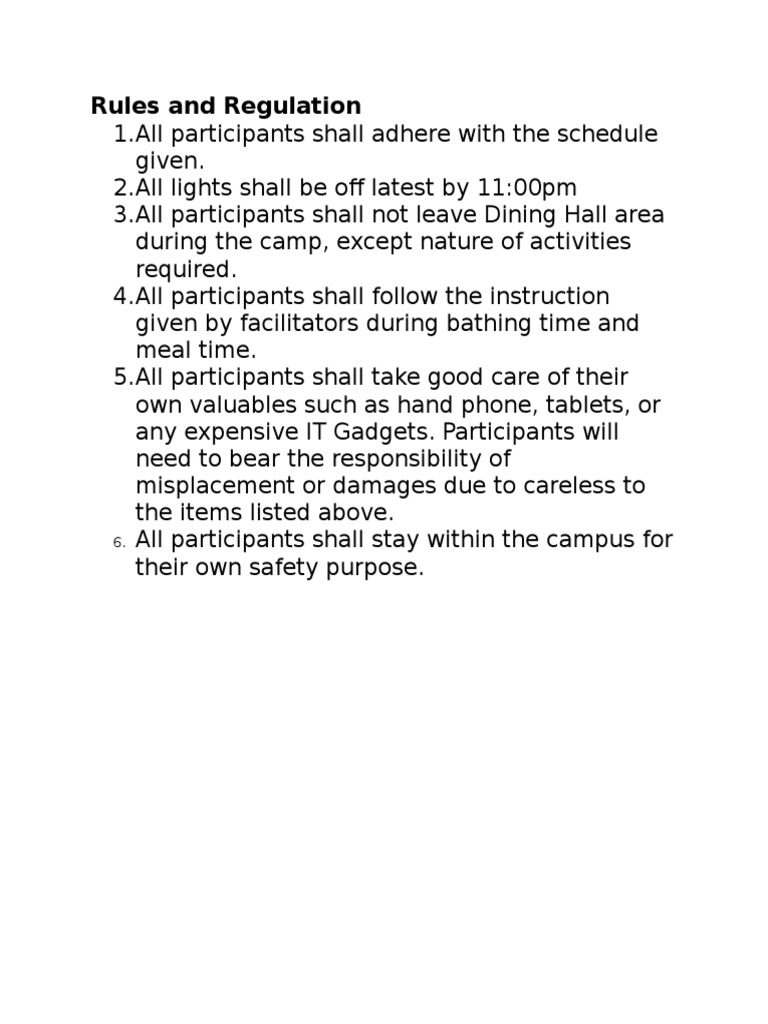Rules and Regulation | PDF