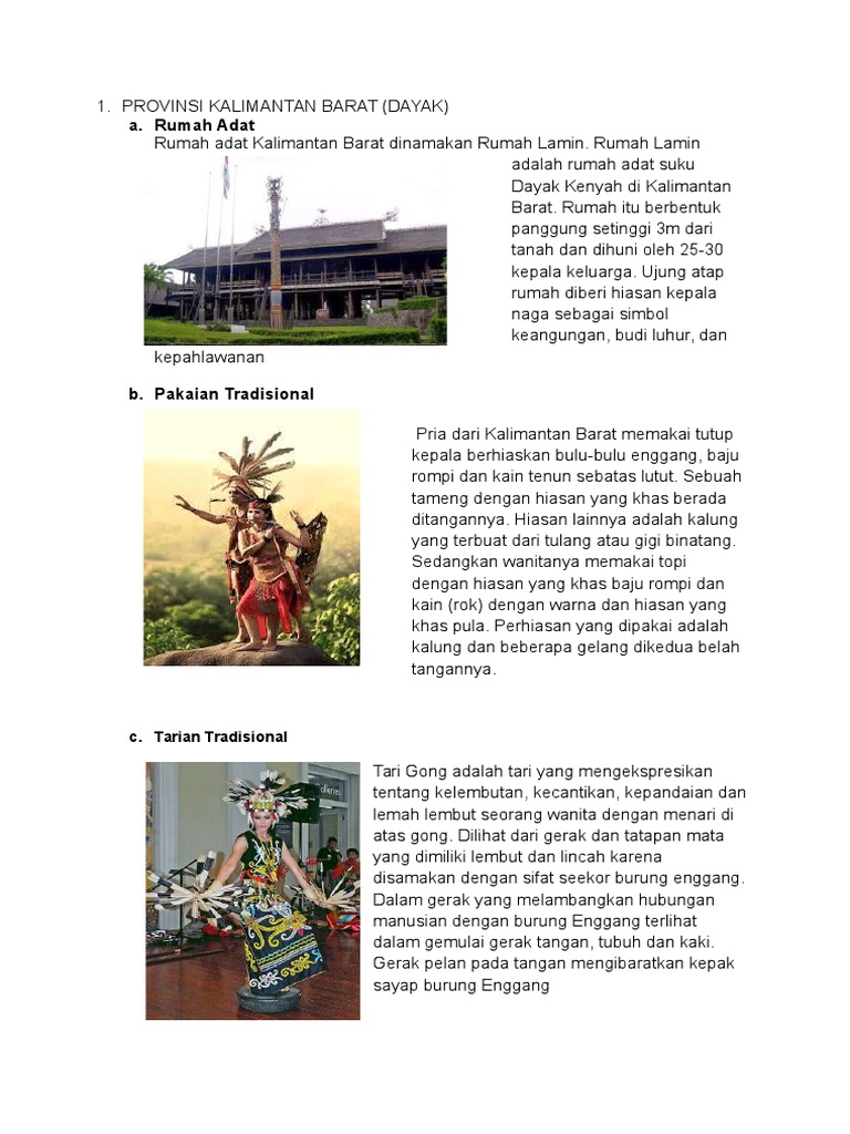 Anak-anak suku Dayak belajar tentang kebudayaan leluhur