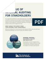 The Value of Internal Auditing For Stakeholders