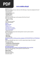 Production Operations Management - MGT613 Quiz 4