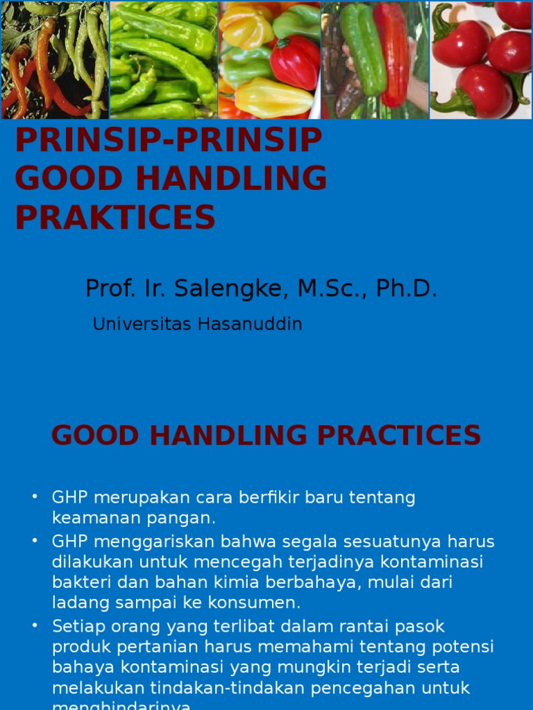 Prinsip Good Handling Practices (GHP) | PDF