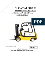 Voltas Forklift Parts Catalogue for EVX 1.5-3 Ton Model with HVT Mast