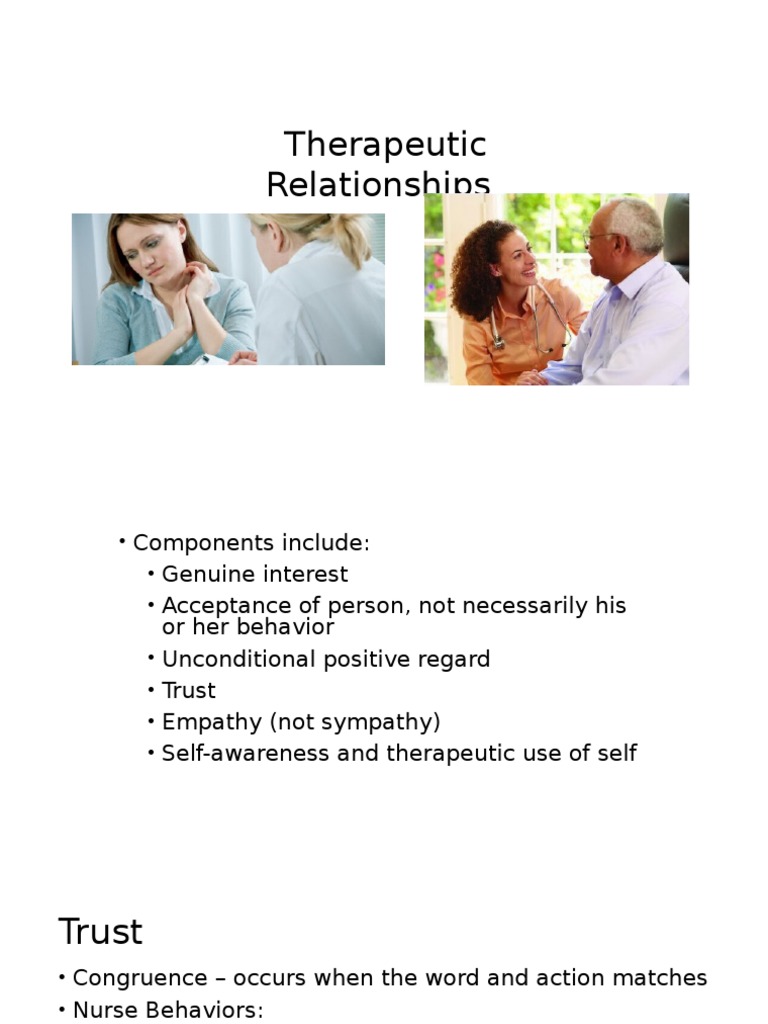Therapeutic Relationship PDF Sympathy Empathy