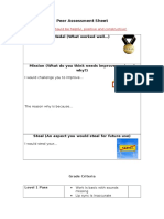 Peer Assessment Sheet L2