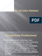 Peran Guru Secara Pribadi