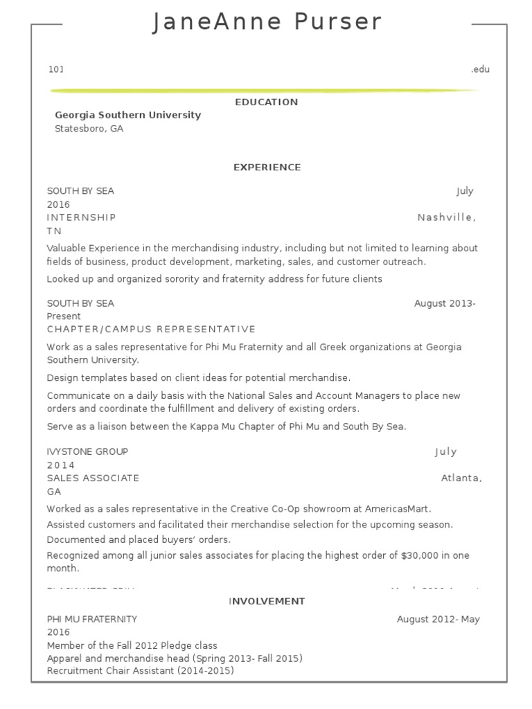 Phi Mu & Sales Experience Summary | PDF