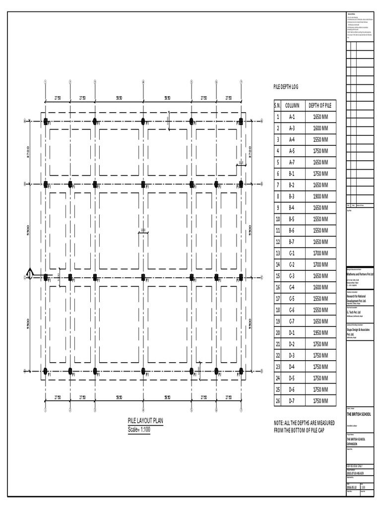 Pile Layout Plan for British School Expansion | PDF