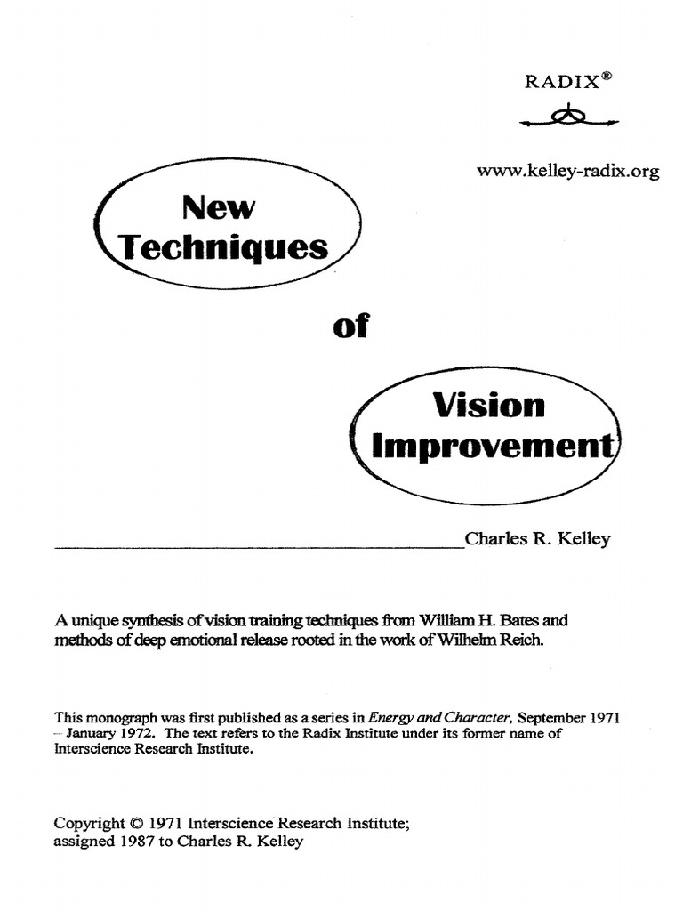 New Techniques of Vision Improvement PDF | PDF