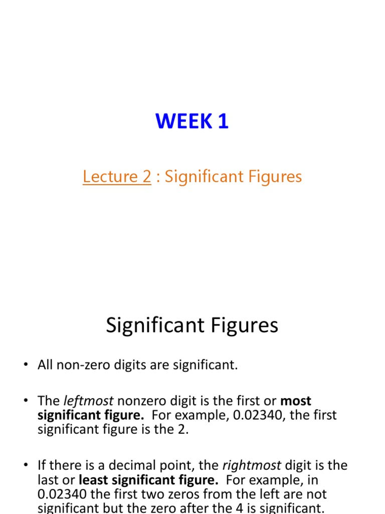 Significant Figures Guide | PDF