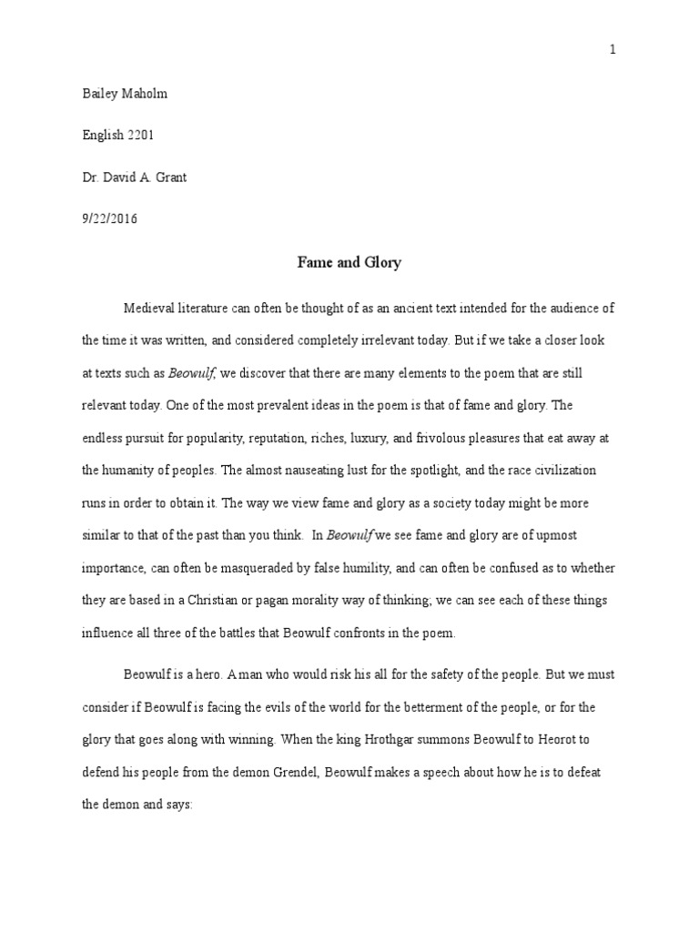 Beowulf essay 19 image