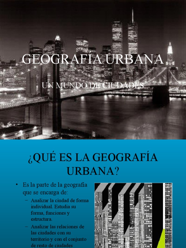 Geografia Urbana3 PDF Ciudad Área urbana