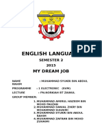 English Language: My Dream Job