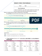 Ficha 4 Verbs - Past.cont