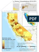 Ozone Concentration Vs Household Income and Elevation in California