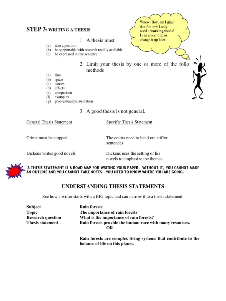 Step 3: 1. A Thesis Must | PDF