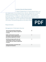 Information Security Requirements Checklist PDF