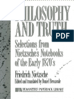 Nietzsche, Friedrich - Philosophy and Truth (Humanity, 1979) PDF