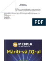 Mensa. Mariti-Va IQ-ul