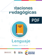 Orientaciones Pedagógicas Lenguaje Grados 3° a 11º