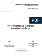 PM-SG-04 Procedimiento para Control Del Producto No Conforme