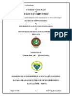 Cloud Computing: A Technical Seminar Report On