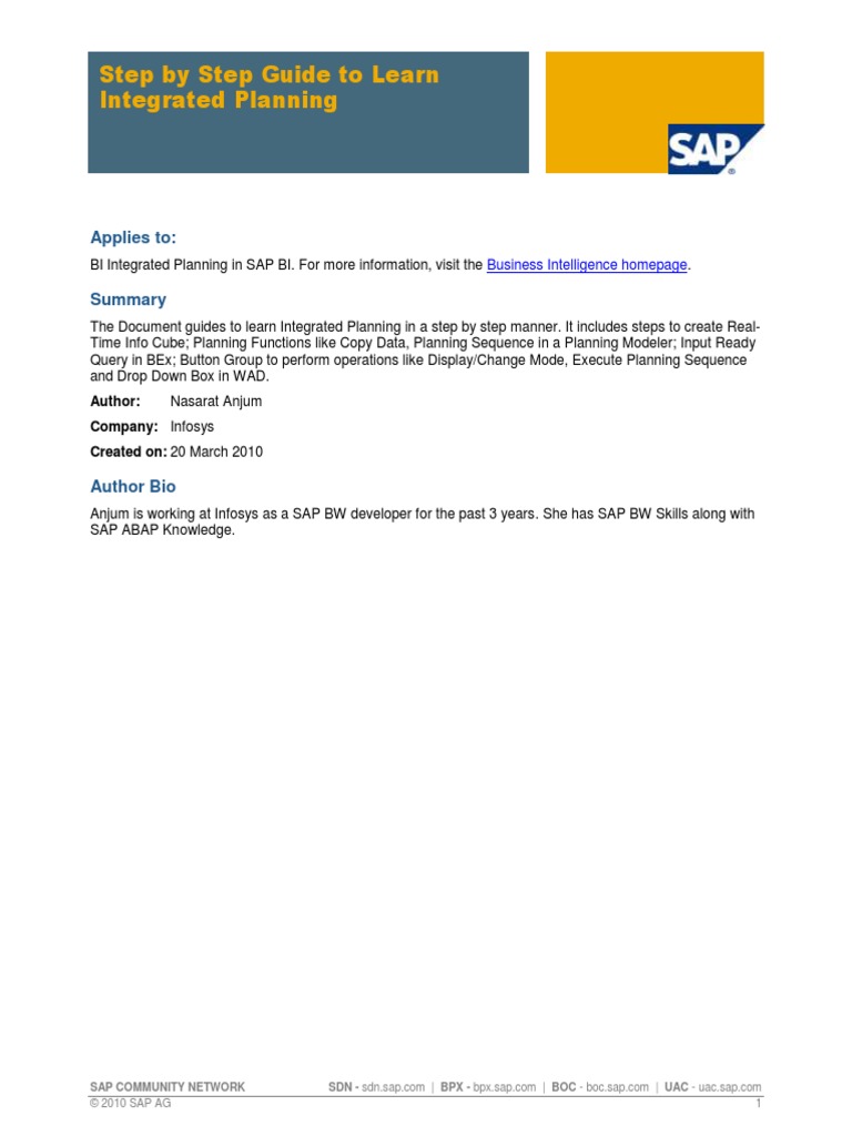 Step by Step Guide To Learn Integrated Planning PDF | PDF | Business ...