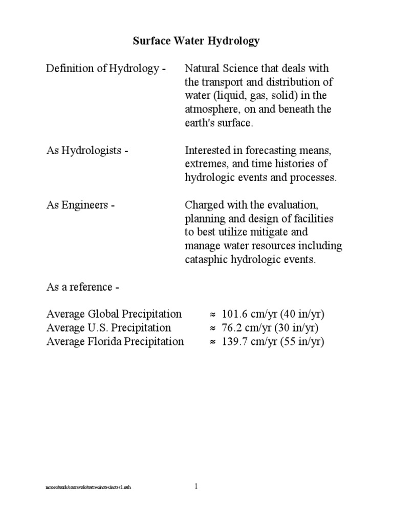 hydrology for dummies