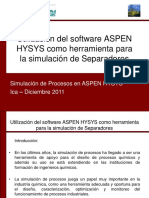 Curso de ASPEN HYSYS v 7.0 - Separadores Reales