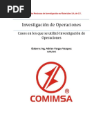 Utilizacion de Investigacion de Operaciones