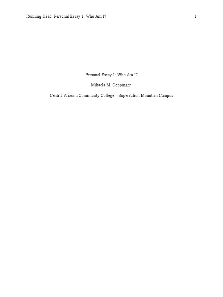 Who am i psychology essay image