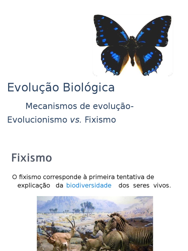 12-Fixismo e Evolucionismo | PDF | Seleção natural | Charles Darwin