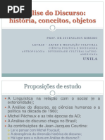 Análise Do Discurso Na França e No Brasil - Aula Para a Pós Em Passos