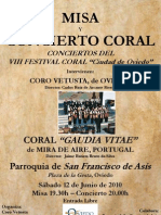 Concierto Coral Gaudia Vitae 12-06-2010-Programa
