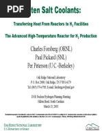 Molten Salt (Reactor) Coolants (Pres. Slides)