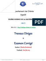 S M C 5 - TD & Examen M29 Cinétique Et Catalyse PDF