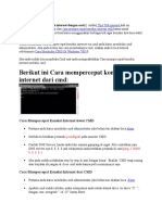 Cara Mempercepat Koneksi Internet Dengan CMD