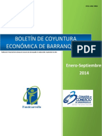Boletín de Coyuntura Económica de Barranquilla (Enero-Septiembre 2014) (Camára de Comercio de Comercio)