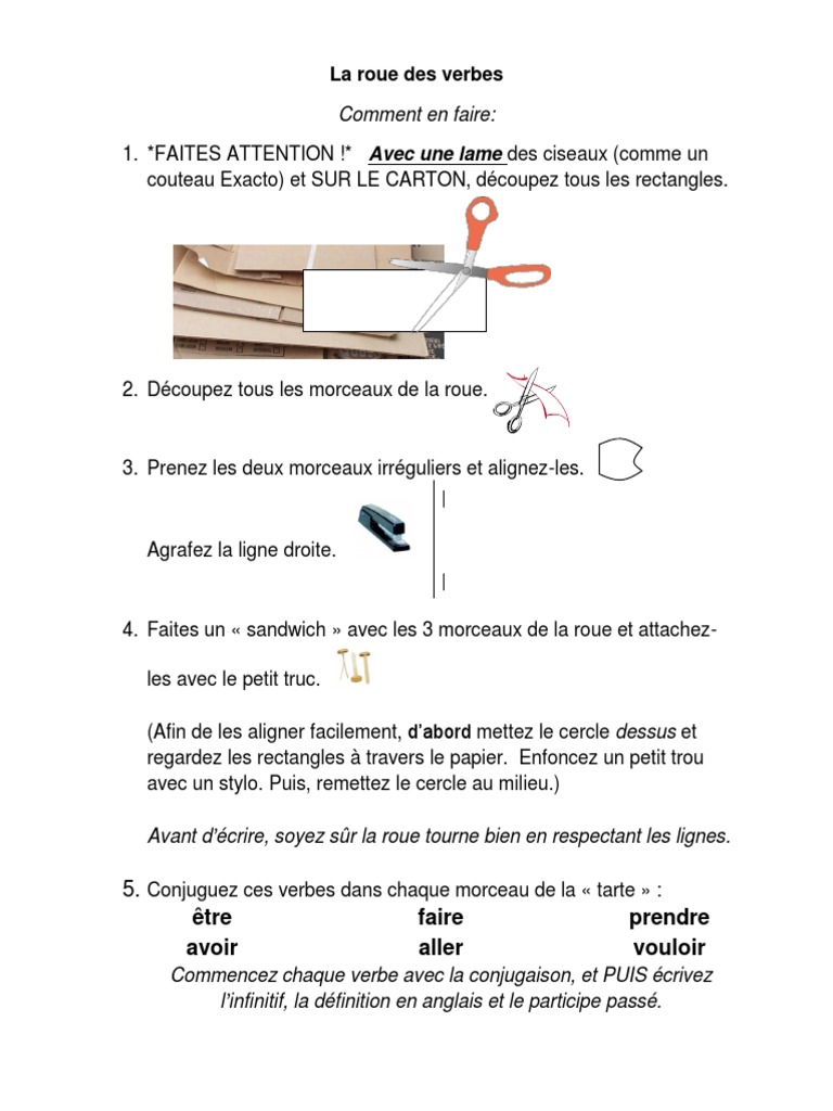 La Roue Des Verbes Directions | PDF