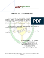 Certificate of OJT